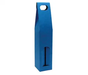 Weinkiste 1 Flasche blau